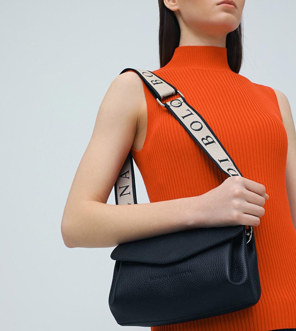 Сумка кожаная Principe di Bologna ADELAIDE dollaro d28 nero 240