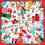 Платок «Дымковская игрушка» by NINA RUCHKINA — изображение 3