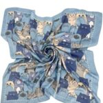 Платок КОТОМАНИЯ васильковый/темно-голубой, голубой/темно-голубой — изображение 2