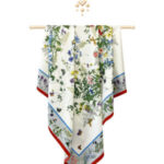 Платок «Русский полевой букет» by NINA RUCHKINA, молочный — изображение 4