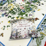 Платок «Русский полевой букет» by NINA RUCHKINA, молочный — изображение 3