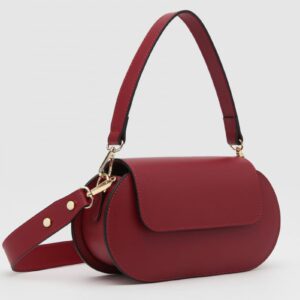 Сумка кожаная Principe di Bologna Kylie, ruga l130 rosso scuro