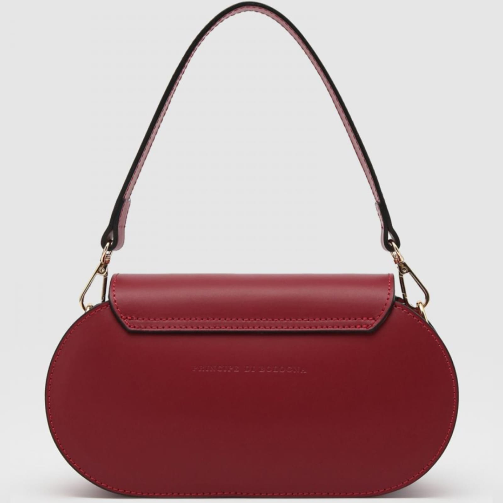 Сумка кожаная Principe di Bologna Kylie, ruga l130 rosso scuro
