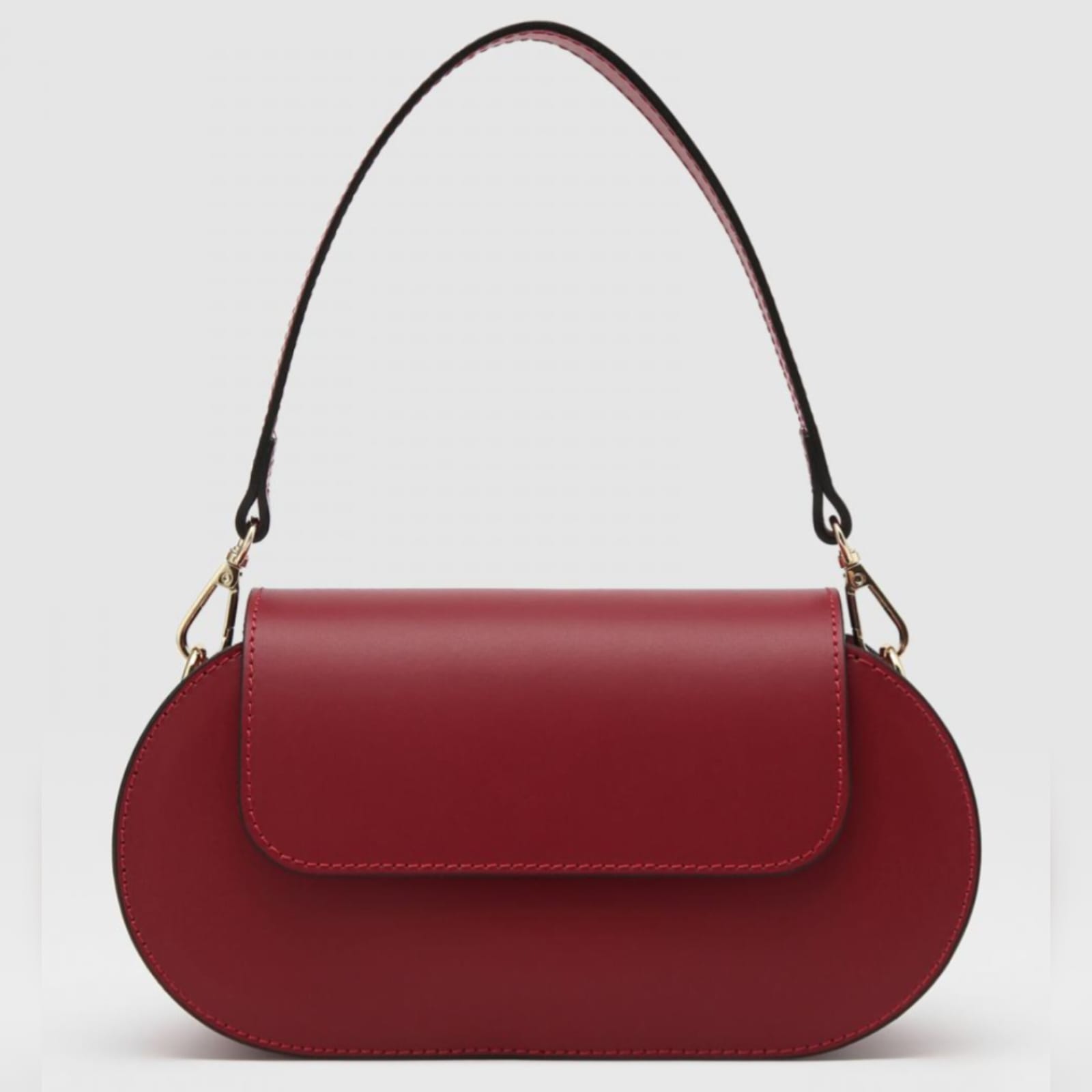 Сумка кожаная Principe di Bologna Kylie, ruga l130 rosso scuro