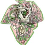 Платок “Яйцо Фаберже Ландыши” by NINA RUCHKINA, розовый — изображение 4