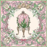 Платок “Яйцо Фаберже Ландыши” by NINA RUCHKINA, розовый — изображение 2