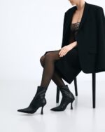 Ботильоны Principe di Bologna PD 2500 elegant nappa stretch nero — изображение 2