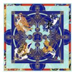 Платок «Русские сезоны. Леон Бакст» by NINA RUCHKINA синий — изображение 3