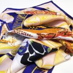 Платок «Русские сезоны. Леон Бакст» 100% шелк by NINA RUCHKINA, ручная подшивка — изображение 3