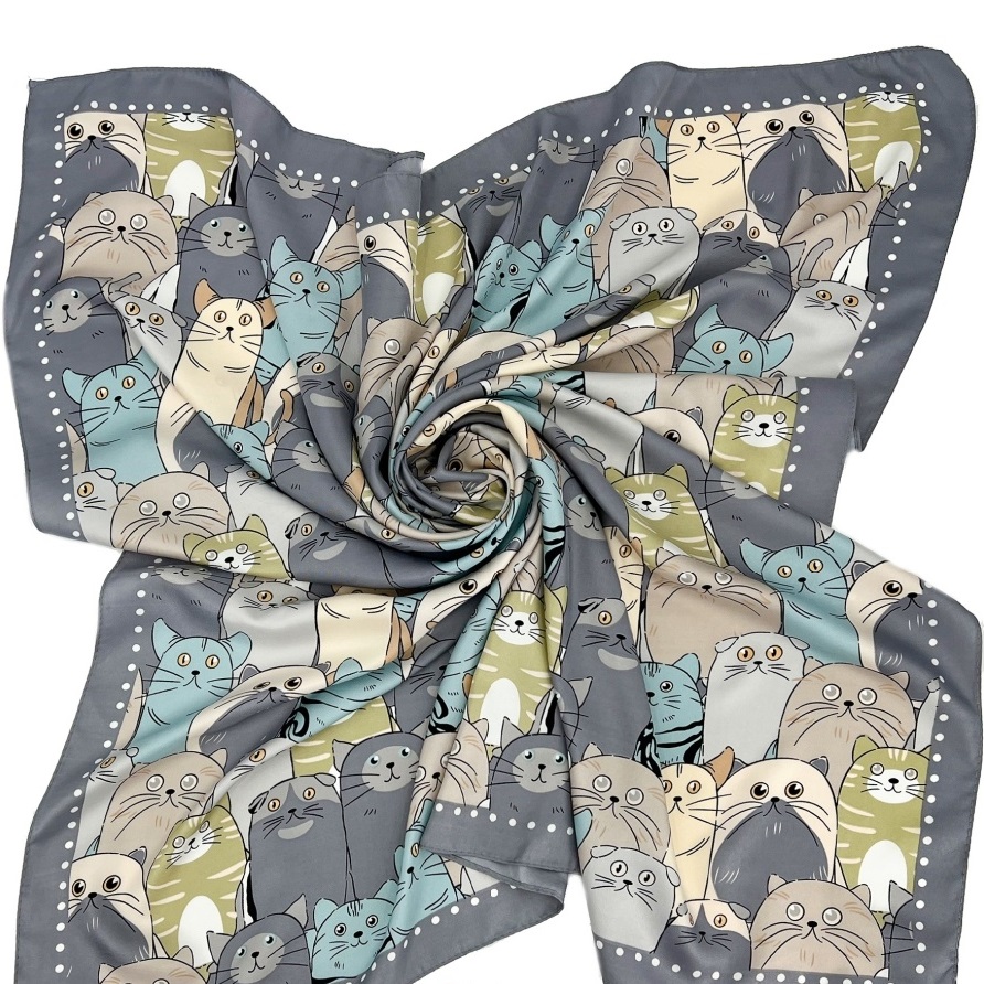 temno-seryj-svetlo-bezhevyj12.jpg Платок КОТОМАНИЯ лавандовый/ бежевый, темно-серый/ светло-бежевый — изображение 3