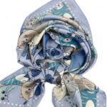 Платок КОТОМАНИЯ васильковый/темно-голубой, голубой/темно-голубой — изображение 3