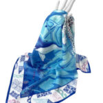 Платок «Весна в Арктике» by NINA RUCHKINA 100% шёлк — изображение 5