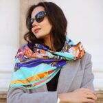 Платок «Русские сезоны. Леон Бакст» by NINA RUCHKINA синий — изображение 4