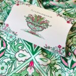 Платок «Арабески» by NINA RUCHKINA, кипарисовый 100% шёлк