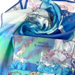 Платок «Весна в Арктике» by NINA RUCHKINA 100% шёлк